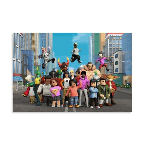 TSNKNP Roblox Póster de Arte Pintura Decorativa Lienzo Arte de Pared Salón Póster Dormitorio Pintura, Arte de Pared Impresión de Imagen Moderna Decoración de Habitación Familiar 30 x 45 cm