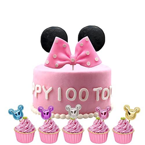 Decoraciones de Cumpleaños Mouse,Mouse Cake Decoration,Ratón Theme Party Supplies,Mouse Decoraciones Cake Decoration para Baby Shower Fiesta de Cumpleaños Cover
