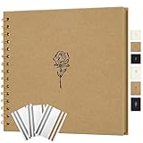 Fonctions conviviales : la reliure à spirale robuste repose à plat lorsque l'album est ouvert et permet une rotation à 360° des pages pour un travail sans effort - Idéal pour les gauchers et les droitiers