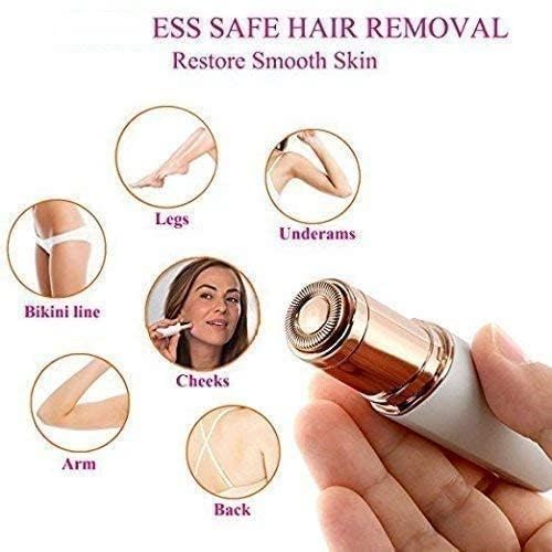 Image of Hewan Facial Hair Remover Machine for Women - Face, Chin, Cheek, Eyebrow, Upper Lip Hair Remover, USB RECHARGEABLE Epilator Machine (White) (MINI-126)