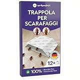 Wolkenfeld 12 Trappole Scarafaggi e Blatte da Interno – Esca Naturale Adesiva per Disinfestazione Casa – Alternativa a Gel Scarafaggi, Spray e Veleno Blatte – Made in Germany