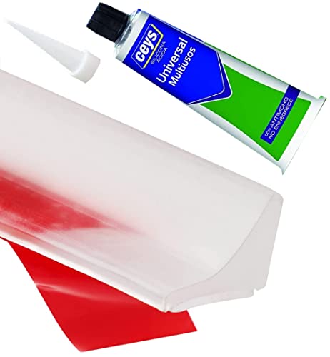 2M Barrera Agua Ducha + Silicona Selladora para que no salga el agua, Perfil silicona vierteaguas, Copete encimera cocina, Goma borde plato ducha, baño, Múltiples Usos (2 Metros, Transparente)