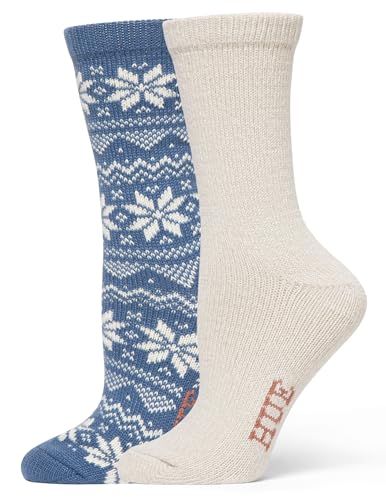 Image of HUE womens Crew Length Boot Socks, 2 Pair Pack