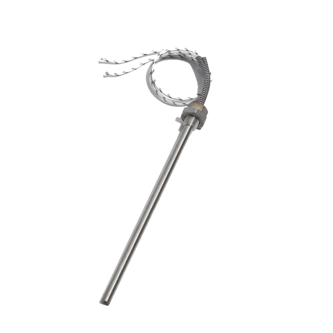 DN8 (1/4") Gewindepatrone Rohrheizelement for Wasser 8x350/400/450/500/600mm Rohr AC110V/220V/380V Heizung mit Mutter(380V,DN8 8X500mm 1100W)