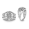 WILLOWBIRD Oxidized Sterling Silver Celtic Filigree Ring for Women (Size 8)