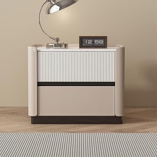 Solid Wood Nightstand with 2 Drawers, Stylish Bedside Table for Living Room, Functional Side Table with Storage, Elegant Home Furniture, Perfect for Bedroom Decor