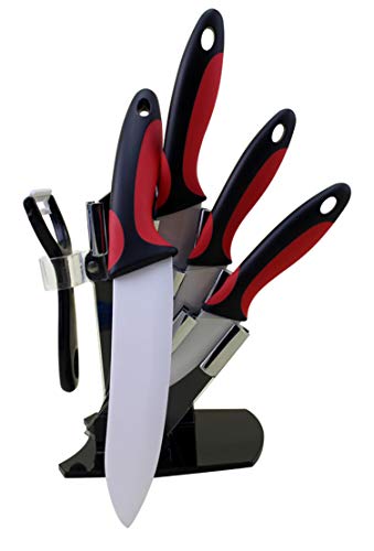 Keramikmesser-Set EwigYou 6-teilig mit 4 Keramikmessern und Sparschäler