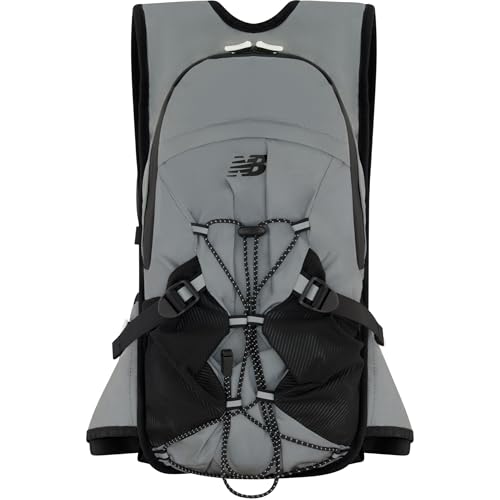 Concept One Mochila de hidratação New Balance para homens e mulheres, cinza, 15 litros, Cinza, M