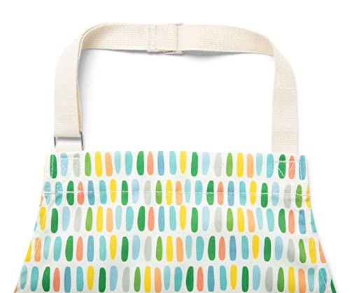 Pookie Home Happy Colors Apron | Double Pockets, Adjustable Straps Unisex Bib Apron | Premium Durable Fabric | Comfortable For Kitchen, Chef, Server, Barber, Stylist, Grill #TOP4