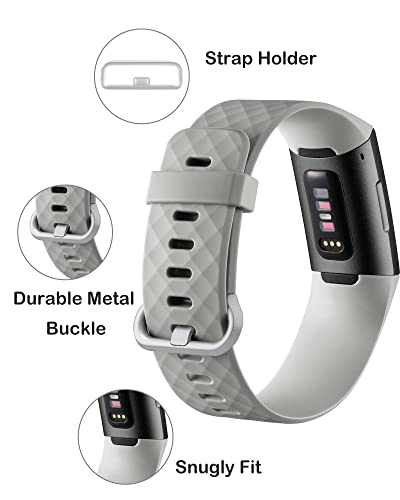 Bands Compatible with fits fitbit Charge 3, Waterproof Replacement Watch Strap Fitness Sport Band Wr