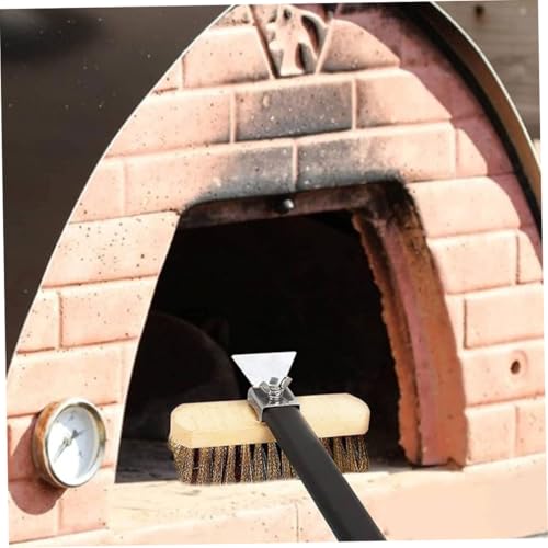 Brosse de four à pizza en aluminium 80cm avec grattoir intégré