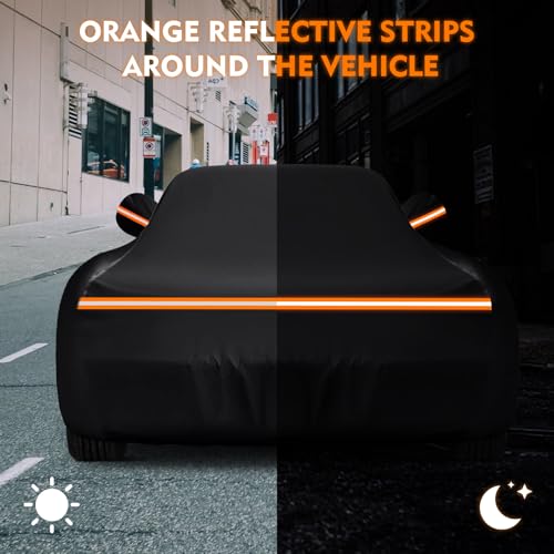 Image of QUNSUNUS 6 Layer Car Cover for C3 Corvette 1968-1982 Waterproof All Weather Windproof for Corvette Car Cover Hail Protection with Zipper
