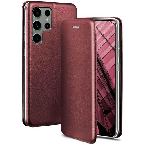 Housse Samsung S24 Ultra bordeaux idéale pour vos réunions et voyages