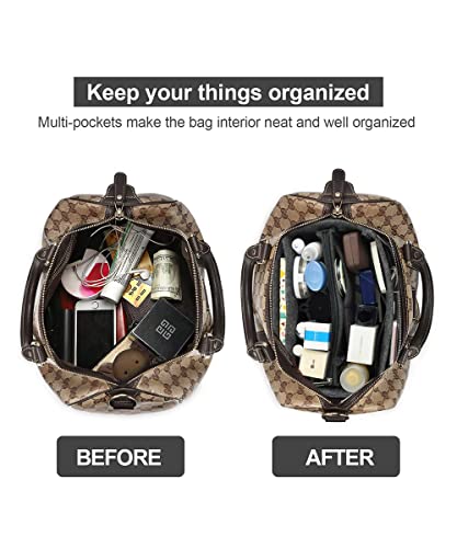 Inserção de organizador de bolsa, organizador de bolsa para bolsa e bolsa, bolsa na bolsa, perfeita