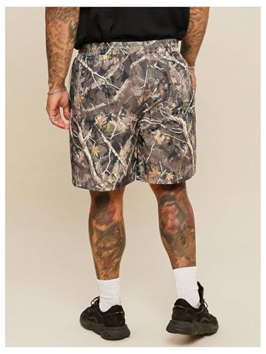 Men's Big and Tall Camo Shorts Drawstring Waist Wide Leg Casual Summer Shorts with Pockets2