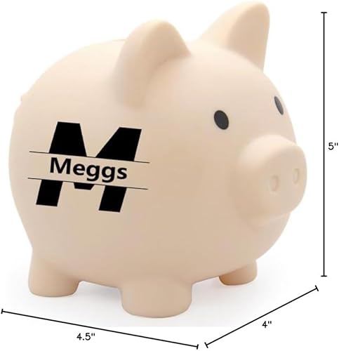 Miniatura 2 de Alcancía personalizada, nombre personalizado para niñas y niños, banco de dinero de plástico irrompible, alcancías de tres tamaños, regalos para