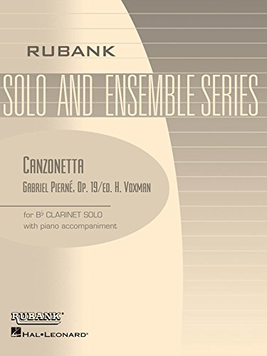 Canzonetta Op. 19 Book livre de partition pour clarinette et piano