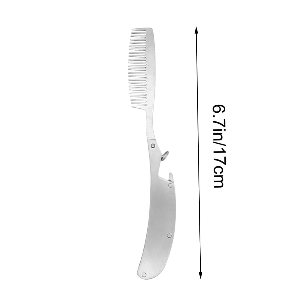 FOMIYES Stainless Steel Comb Folding Beard Comb for Men Static Portable Design Travel Friendly Durable Lightweight Smooth Teeth for Easy Grooming