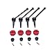 NORMICHIC RC Car CVD Drive Shaft and 12MM Wheel Hub Hex for WLtoys 1/14 144010 144001-02, 1/12 Scale RC Model Upgrade Parts (Red)