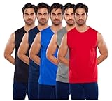 Alfani Paquete de 5 Camisetas Musculo Deportivas Sin Manga para Hombre, 100% Algodon
