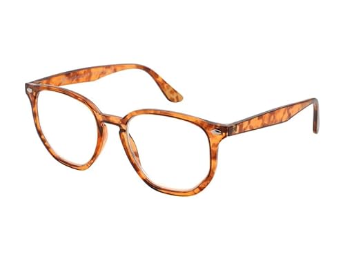 Goodlookers Unisex Light Tortoiseshell Reading Glasses 'Kai' +1.50