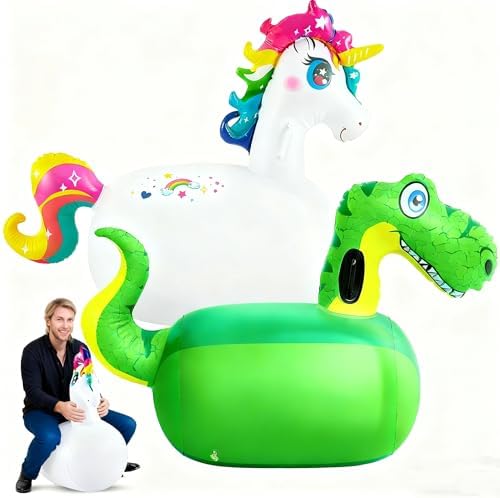 Hiboom 2 Pcs Giant Inflatable Hopping Toys 51 Inch Bouncer Animal...