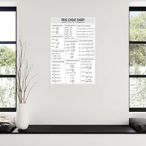 Math education wall art grand format 40x60cm avec cadre noir