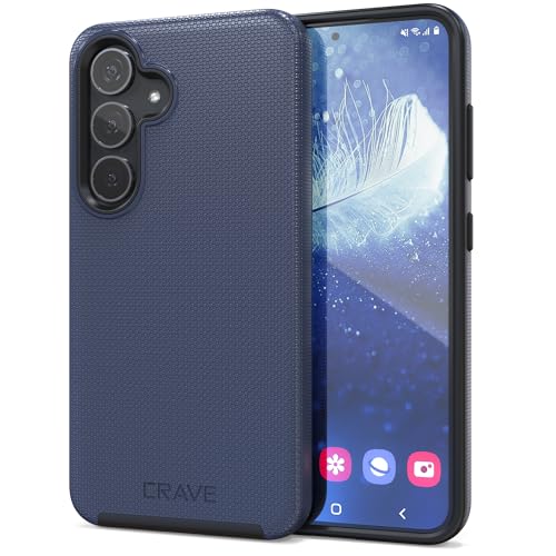 Image of Crave for Samsung Galaxy S24 Case, Shockproof Protection Dual Layer Case for Samsung Galaxy S24 (6.2 inch) - Navy