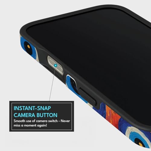 Image of MILLION CASES Back Cover Case for iPhone 15 Pro Scratch Resistant Anti-Slip Polycarbonate Shockproof Protective Durable Nebula Eyes Crystal Case for Men & Boys