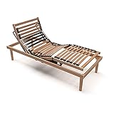 Telaio 70x25 mm, 26 da doghe da 38x8 mm, altezza piedi 30cm (altezza totale 37cm) e fermamaterasso