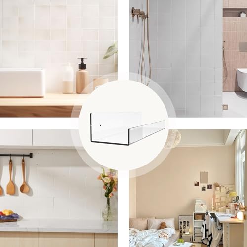 Étagère murale transparente décorative pour valoriser vos souvenirs au salon