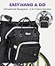 YMU Wheelchair Bags to Hang on Back, Wheelchair Backpack Storage Bag for Adults Seniors, Equipped Cup Holder, Insulation Pocket for Medicine, Carrier Shoulder Strap
