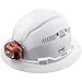 Hard Hat, Vented, Full Brim with Headlamp, White