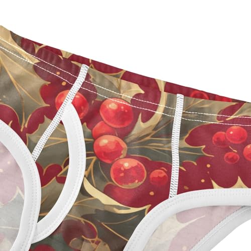 KLL Christmas Holly Berries Toddler Boys' Comfort Underwear Briefs Cute Children Panties4