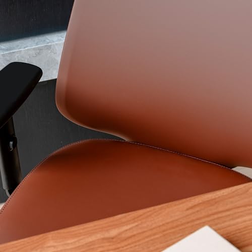 Image of Branch Daily Chair - Vegan Leather Office Chair with Swivel, Lumbar Rest, and Adjustable Armrests - Comfortable Seating for Improved Posture and Productivity - Mahogany | Lumbar Rest and Adjustable Armrests, Comfortable Seating for Improved Posture and Productivity, Mahogany