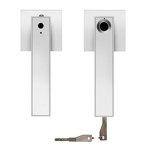 Yszbiay Fingerprint Lock Biometric Safe Deadbolt With Handle Electronic Door Knob With 30 Fingerprints Suitable For Home,Hotel,Office,Indoor Door Office And Other Private Spaces (Silver #TOP24