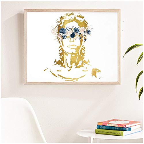 Lady Justice Wall Art Canvas Painting Picture Law Student Gift Attorney Poster Watercolor