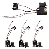 SOESFOUFU 4er-Pack Lithium-Akku-Schlagschrauber mit Auslöseschalter und LED-Anzeige, Ersatzteil für die Reparatur von Akku-Werkzeugen, kompatibel für die Werkstatt