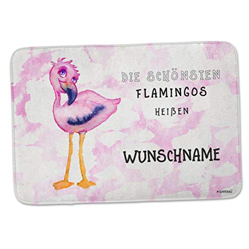 Sunnywall Bettvorleger mit individuellem Text - Badematte Badteppich Badvorleger Kinderzimmer 59 x...