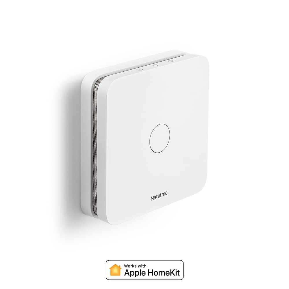 Netatmo Detector de Monóxido de Carbono Inteligente, WiFi, 10 años de batería, Alarma de 85dB, Pruebas automatizadas, Sin centralita domótica, Certificado EN 50291 y NF, NCO-EC