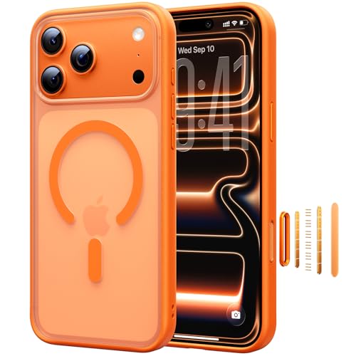 �y�ČRMIL�K�i�E�}�b�g�����zPEEROCK iPhone 17 Pro�p �P�[�X �J�����R���g���[���Ή� MagSafe�Ή� �w��h�~ ���ϖh�~ ���h�~ ���ϋv�� �ϏՌ� ��� ���C�A���X�[�d�Ή� ������ �X�g���b�v�z�[���t�� �ő�25W�����[�d ��ph