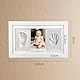VELLUSTRA Baby Handabdruck und Fußabdruck Set, Gipsabdruck Baby Hand und Fuß für Neugeborene, Handabdruck Baby Bilderrahmen, Fußabdruck Baby Gipsabdruck Set, Baby Geschenk zur Gebur, Babyparty