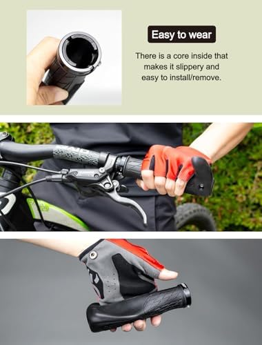GORIX Bike Ergo Grip Impugnatura in corno di mucca Integrale Impugnatura per impugnatura terminale Lock-on Assorbimento degli urti Bicicletta da ciclismo (G.ERGO)