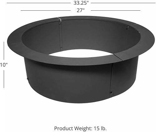 Miniatura 5 de Foso para fogata Titan 33 x 38 x 46 pulgadas, acero, para usar en el piso
