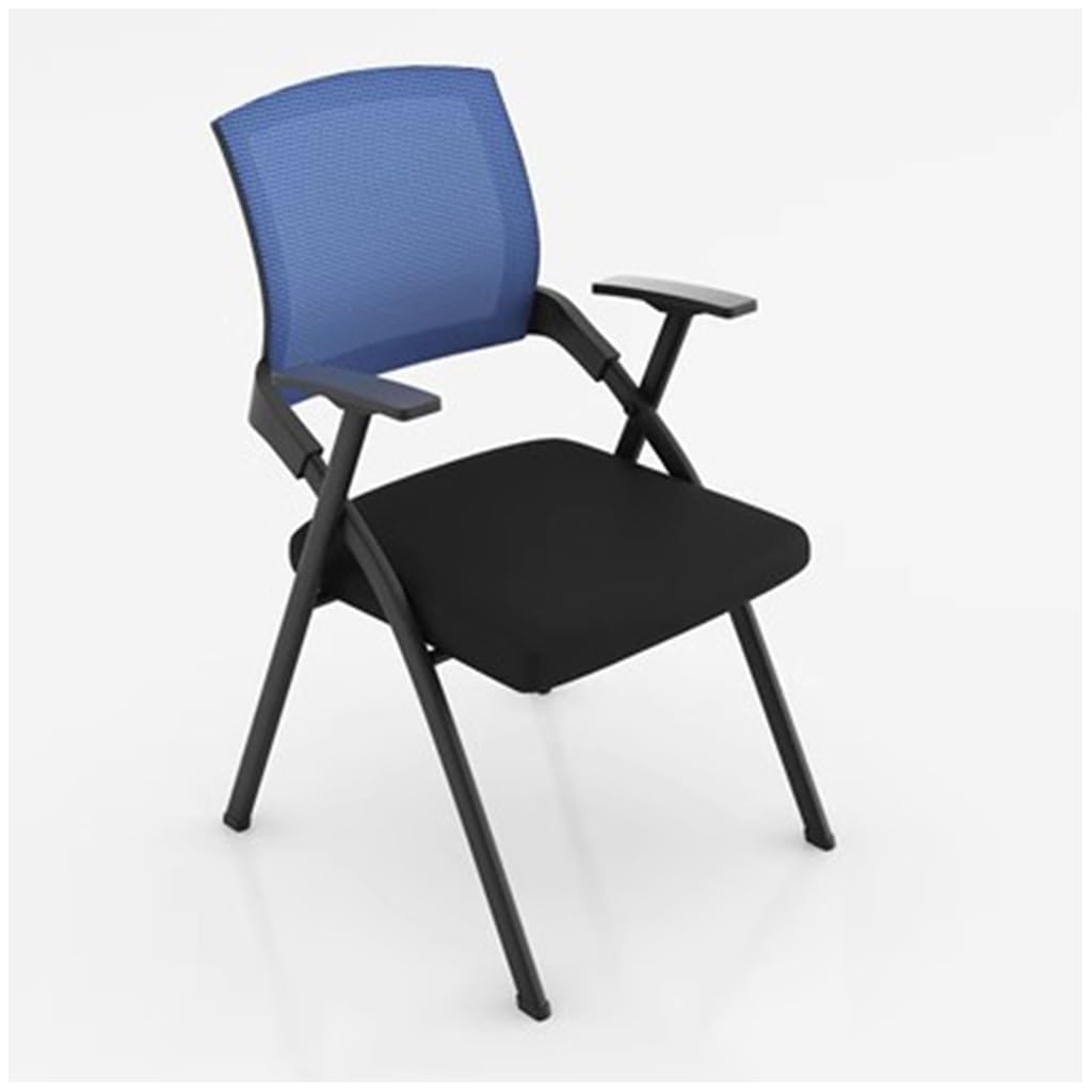 METTEOR Folding Accent Chair - Space-Saving Office & Conference Desk Chair with Wide Seat table for Meetings & Training Rooms Versatile & Slish Design (Blau)