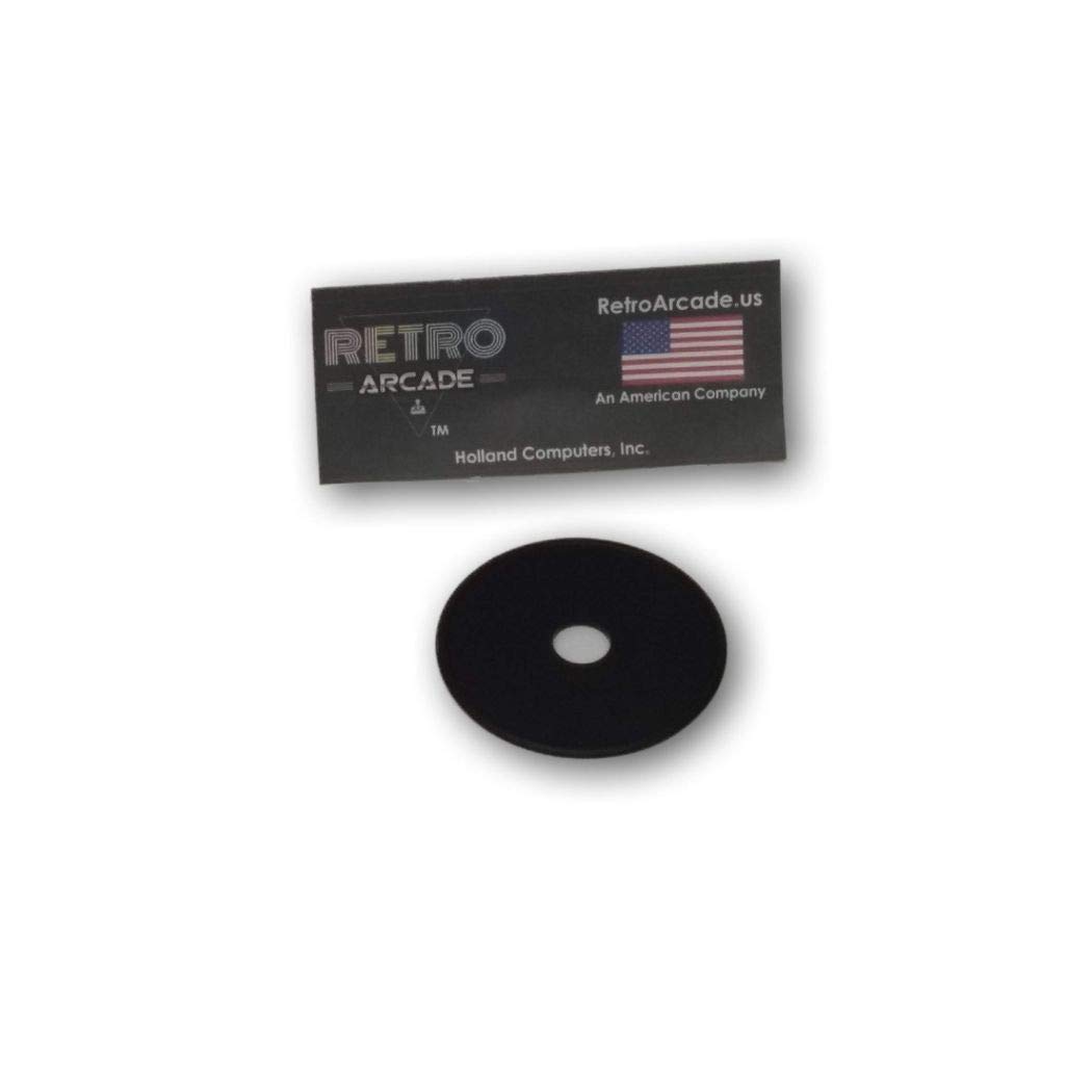 RetroArcade.us Replacement Classic Arcade Joystick Disk, Black, 0.3in Center Hole Disk, 2in Overall