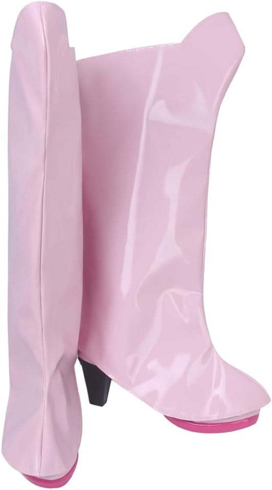 YuanCos Women’s Pink Cosplay Shoes Heeled Boots