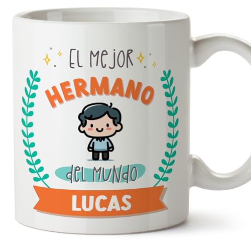 MUGFFINS Tazas Personalizadas para HERMANO - En Español - Mejor