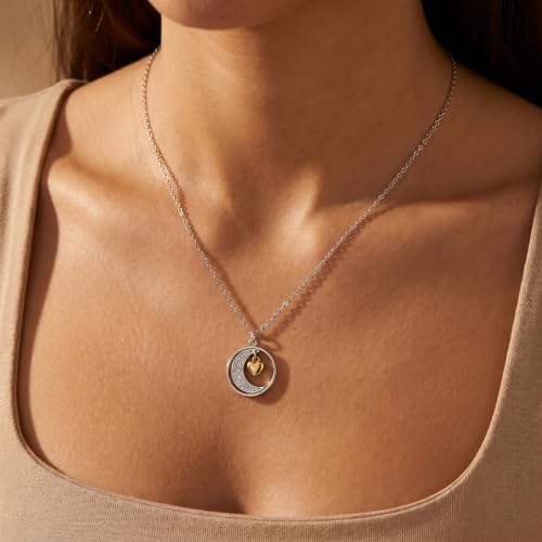 Image of Love You This Much Sentimental Bonus Daughter Necklace, Birthday Gift for Bonus Daughter, Stepdaughter Jewelry, Gift for Stepdaughter