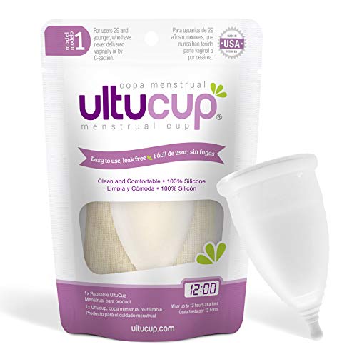 UltuCup Menstrual Cup - Made in USA - The Soft, Reusable & Natural Zero Waste Alternative to Tampons & Pads, Menstrual Care Product - Model 1